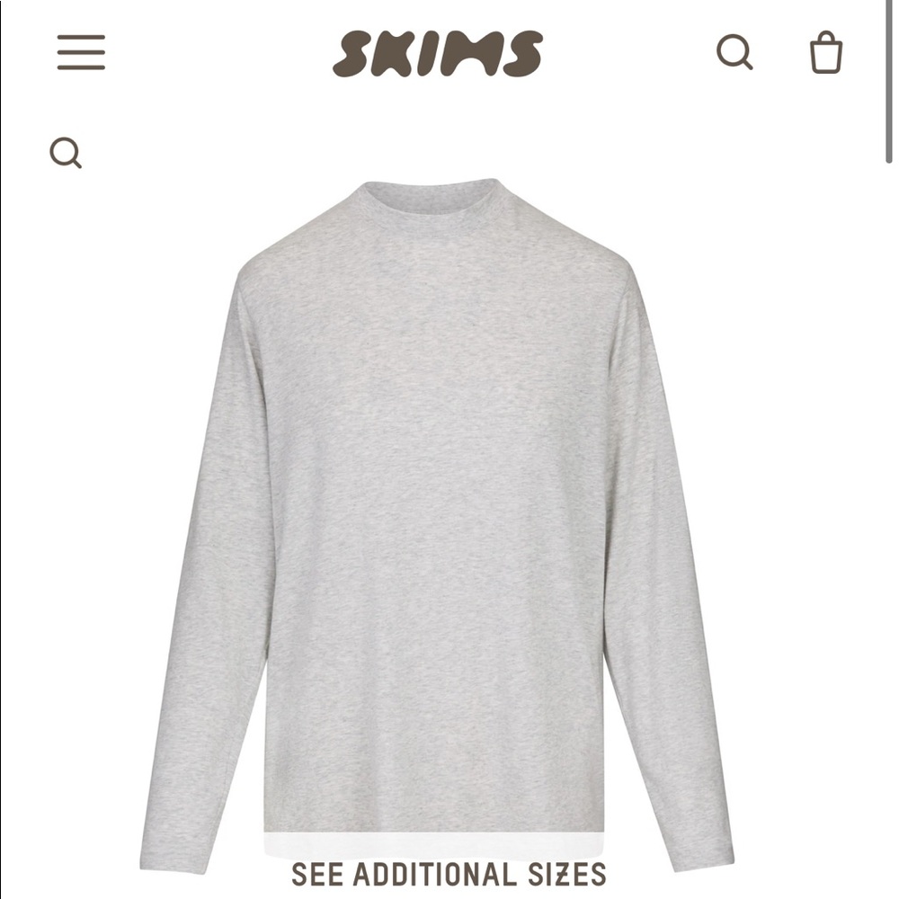Skims Boyfriend Long Sleeve T Shirt